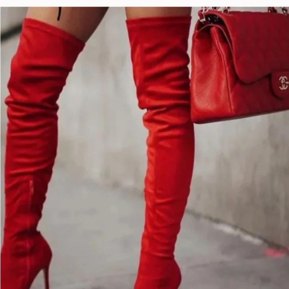 Boots thigh high women’s boots size 8.5 Red